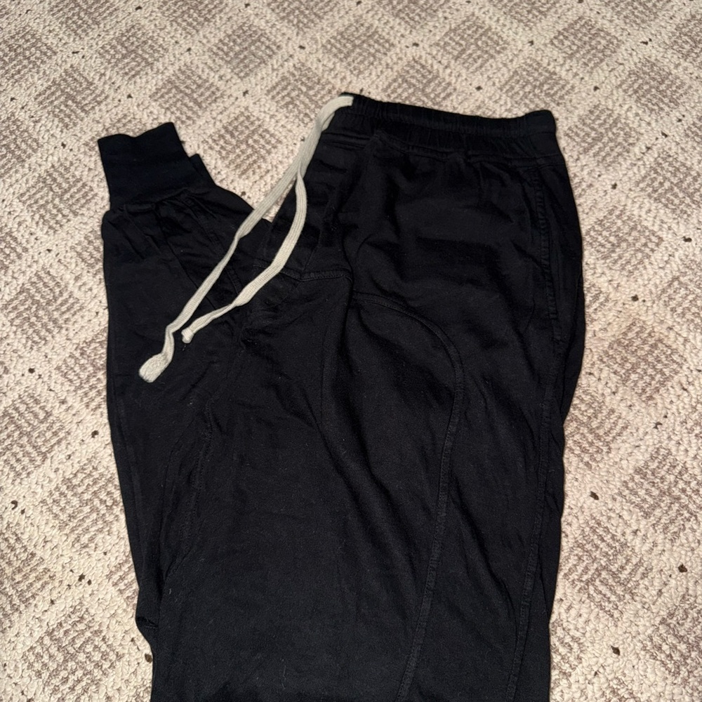 Rick Owens Black Track Pants